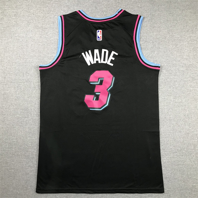 Men's Miami Heat Dwyane Wade Black Swingman Player Jersey