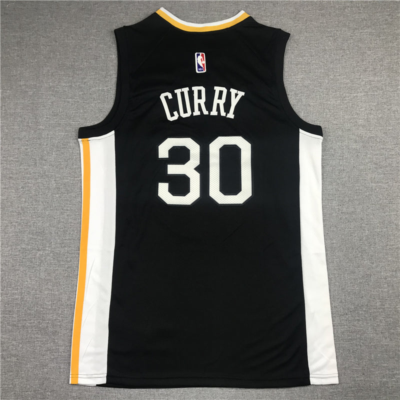 Men's Golden State Warriors Stephen Curry Black Fast Break Replica Jersey