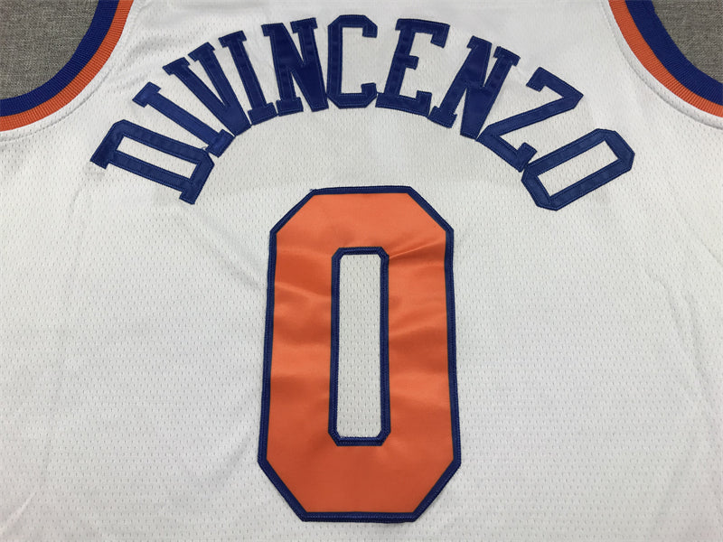Men's New York Knicks Donte DiVincenzo White Swingman Jersey - Association Edition