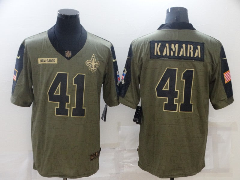 Men's New Orleans Saints Alvin Kamara Brown Game Player Jersey