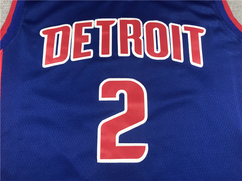 Men's Detroit Pistons Cade Cunningham Blue 2021 Fast Break Replica Jersey