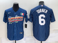 Men's Los Angeles Dodgers Trea Turner Blue Stitched Jersey
