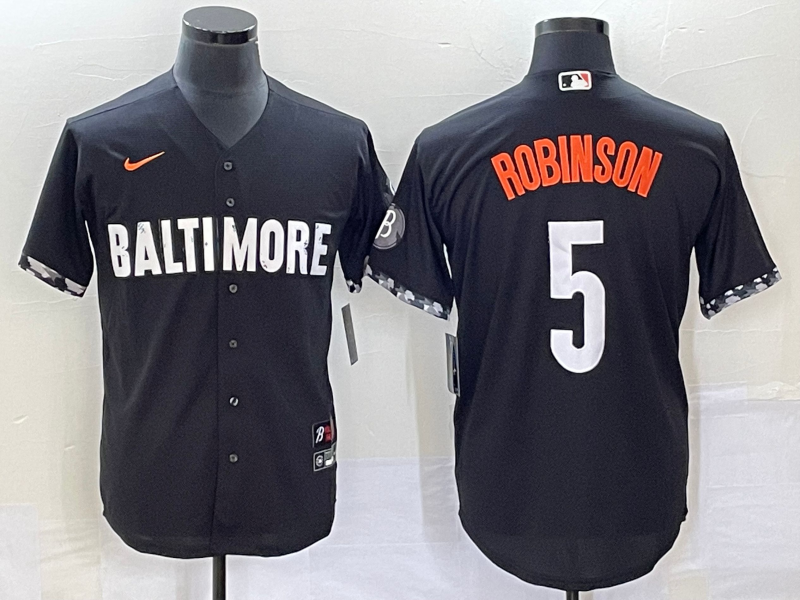 Men's Baltimore Orioles Brooks Robinson Black 2023 City Connect Replica Player Jersey