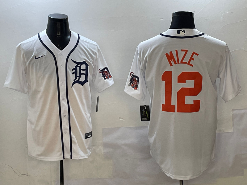 Men's Detroit Tigers Casey Mize White Replica Player Jersey