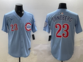 Men's Chicago Cubs Ryne Sandberg Baby Blue 2nd Alternate Limited Player Jersey