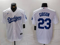 Men's Los Angeles Dodgers Kirk Gibson White Home Replica Player Jersey