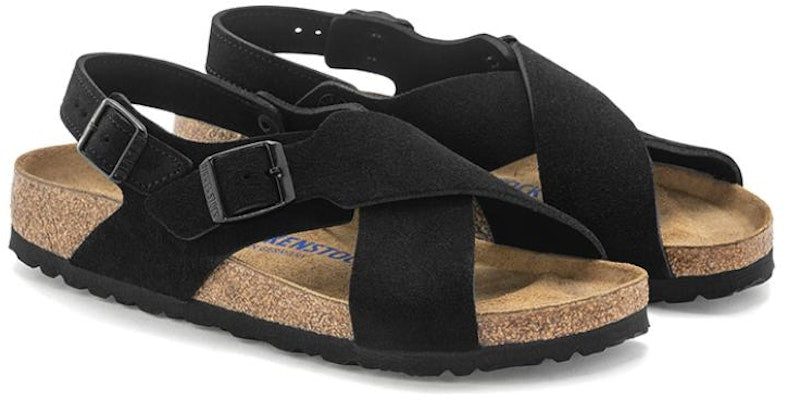 Birkenstock Tulum Suede Leather 1024086 Narrow Fit Black Sandals