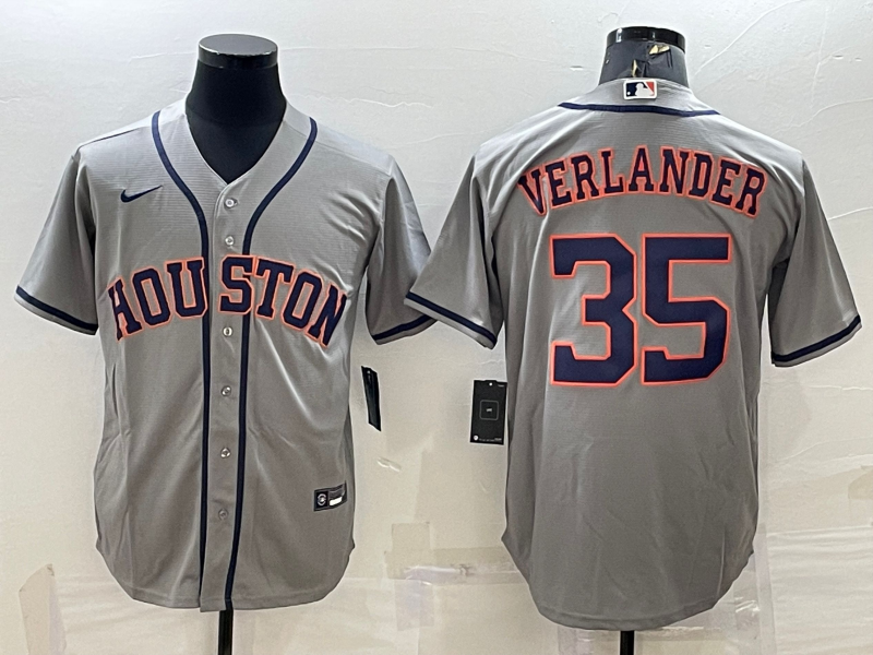 Men's Houston Astros Justin Verlander Gray Replica Player Jersey