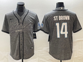 Men's Detroit Lions Amon-Ra St. Brown Gray Game Jersey Joint Edition