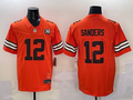 Men's Cleveland Browns Shedeur Sanders Orange Game Jersey