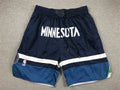 Men's Minnesota Timberwolves Navy Icon Edition Pocket Shorts