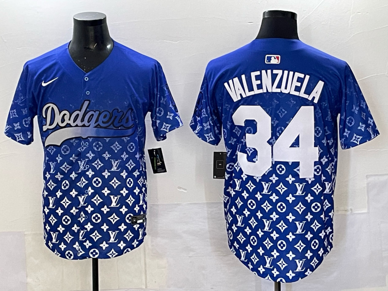 Men's Los Angeles Dodgers Fernando Valenzuela Royal Alternate Player Jersey