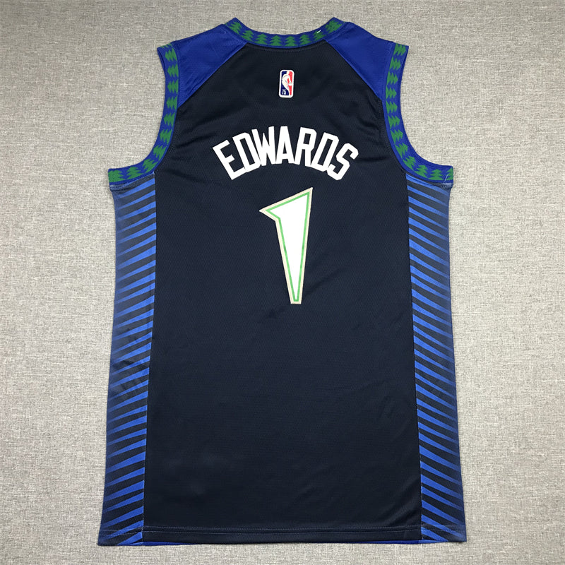 Men's Minnesota Timberwolves Anthony Edwards Blue/Navy Swingman Jersey