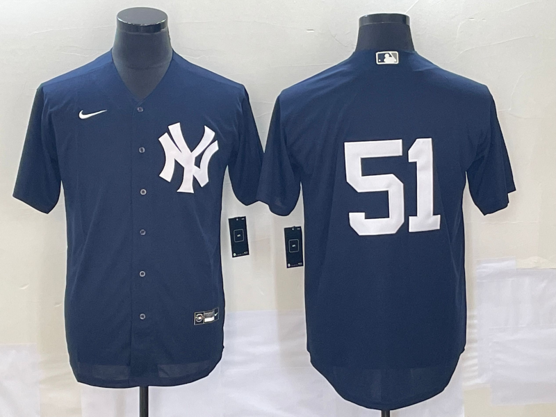 Men's New York Yankees Bernie Williams Navy Replica Player Name Jersey