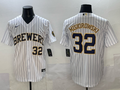 Men's Milwaukee Brewers Jacob Misiorowski White Replica Player Jersey