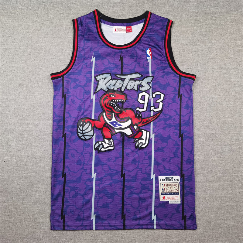 Men's Toronto Raptors BAPE Purple 1998/99 Hardwood Classics Swingman Jersey