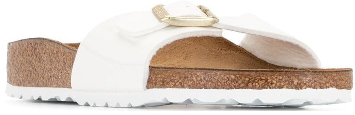 Birkenstock Madrid 1005310 Birko-Flor Patent Narrow Fit Patent White Sandals