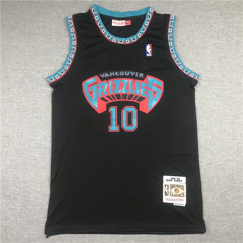 Men's Memphis Grizzlies Mike Bibby Black Classics Swingman Jersey