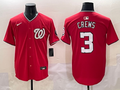Men's Washington Nationals Dylan Crews Red Replica Player Jersey
