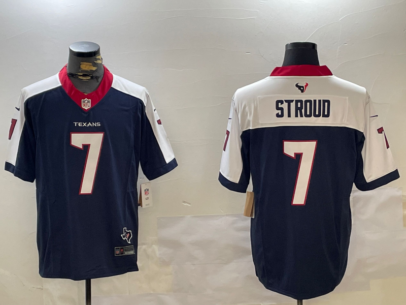 Men's Houston Texans C.J. Stroud Navy Team Game Jersey