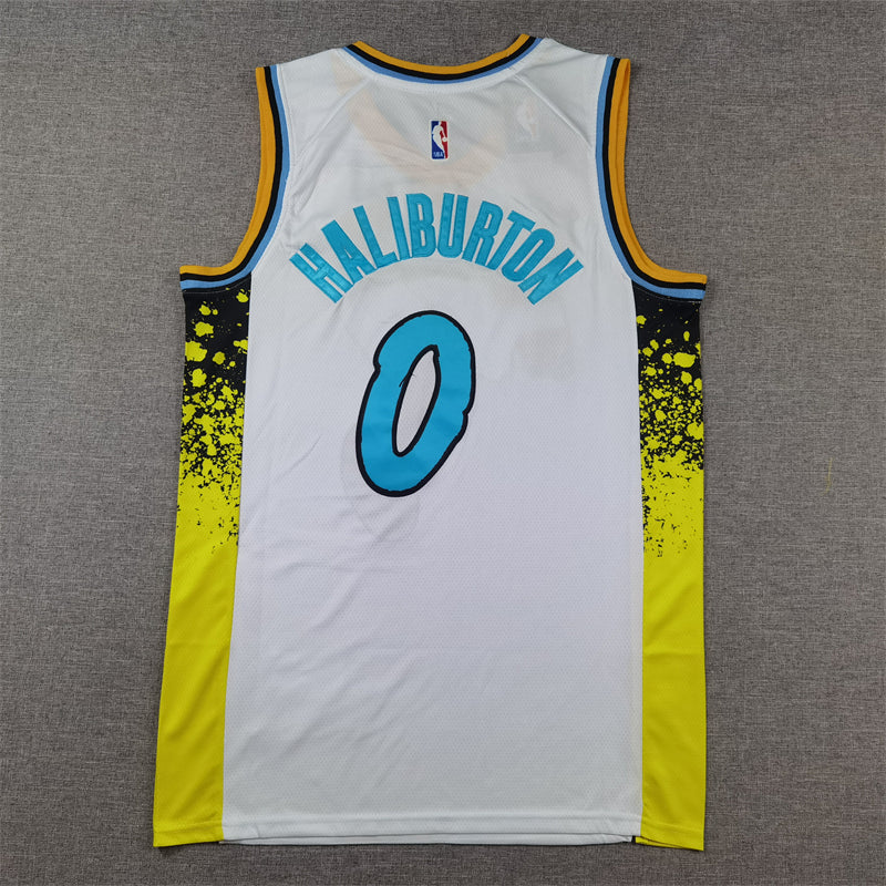 Men's Indiana Pacers Tyrese Haliburton White 2024/25 Swingman Player Jersey - City Edition