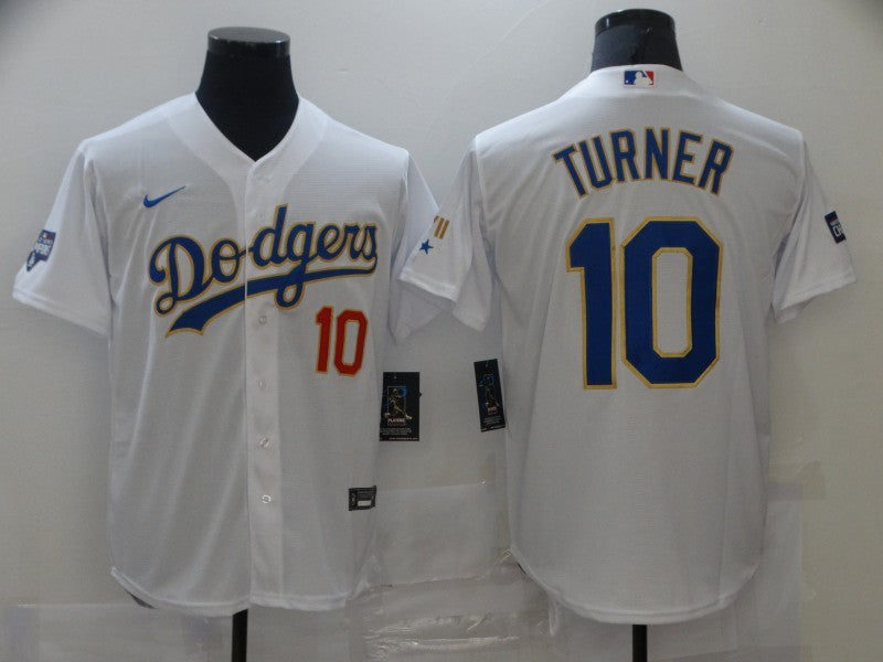 Men's Los Angeles Dodgers Justin Turner White Fashion Stitched Jersey