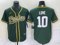 Men's Green Bay Packers Jordan Love Green Game Jersey Joint Edition