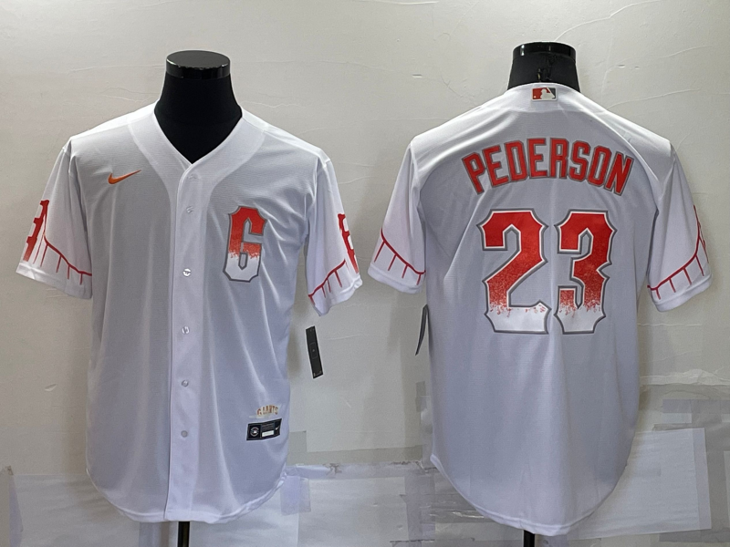 Men's San Francisco Giants Joc Pederson White Replica Baseball Jersey City Edition