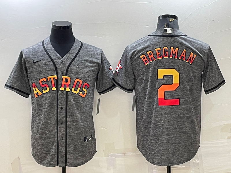 Men's Houston Astros Alex Bregman Gray Replica Player Jersey
