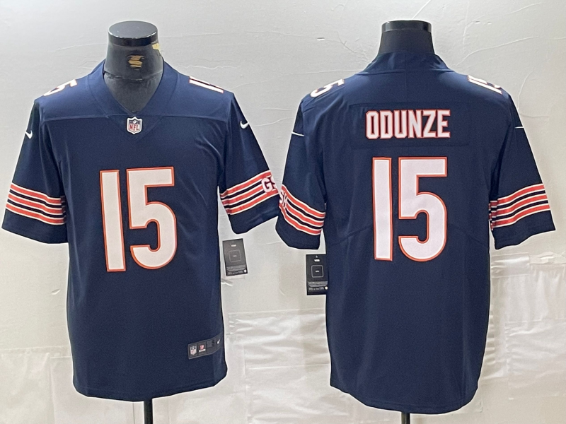 Men's Chicago Bears Rome Odunze Navy 2024 NFL Draft First Round Pick Player Game Jersey