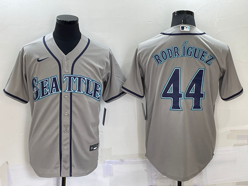 Men's Seattle Mariners Julio Rodriguez Gray Replica Baseball Jersey