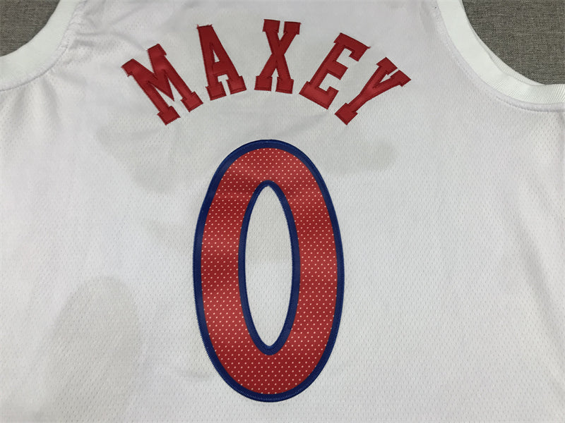 Men's Philadelphia 76ers Tyrese Maxey White 2022/23 Swingman Jersey - City Edition