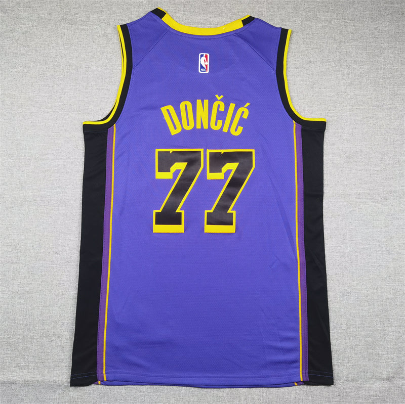 Men's Los Angeles Lakers Luka Doncic Purple Swingman Jersey - Statement Edition