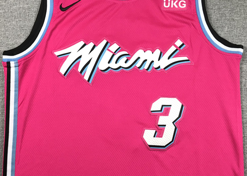 Men's Miami Heat Dwyane Wade Pink Swingman Player Jersey