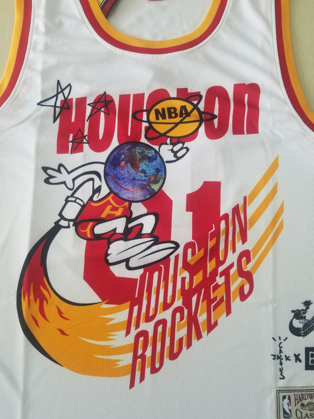 Men's Houston Rockets NBA White Classics Jersey - Joint Edition