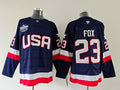 Men's United States 2025 4 Nations Face-Off Adam Fox Fanatics Navy Breakaway Jersey