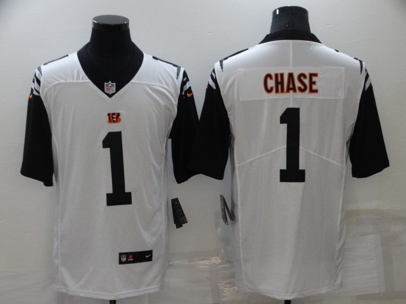 Men's Cincinnati Bengals Ja'Marr Chase White Alternate Game Player Jersey