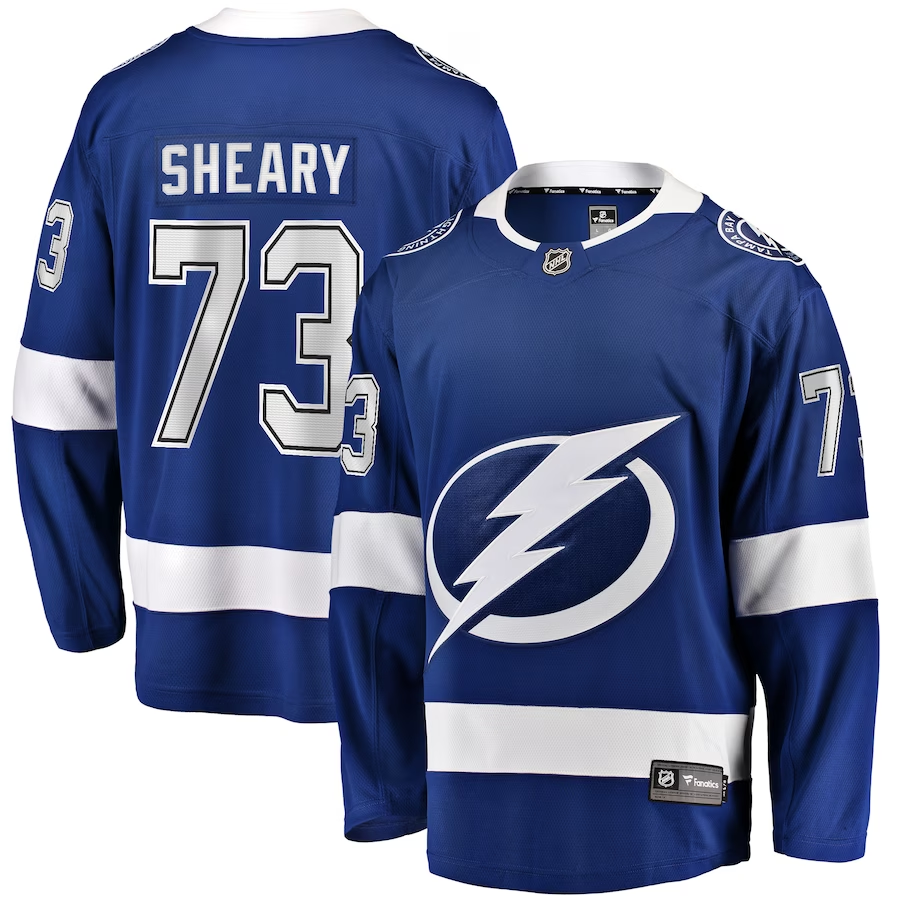 Men's Tampa Bay Lightning Conor Sheary Blue Home Breakaway Player Jersey