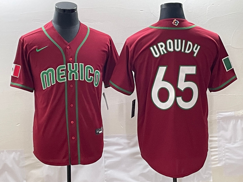 Men's 2023 World Baseball Classic Jose Urquidy Mexico Red Jersey