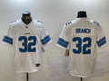 Men's Detroit Lions Brian Branch White Game Jersey