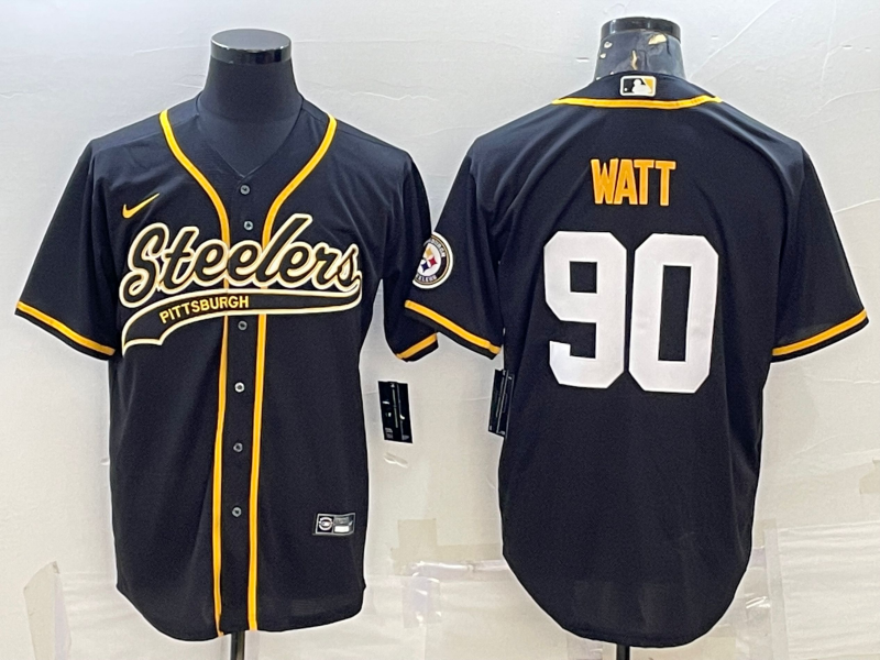Men's Pittsburgh Steelers T.J. Watt Black Player Jersey Joint edition