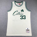 Men's Boston Celtics Larry Bird Cream Hardwood Classics Swingman Jersey