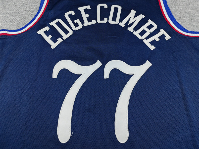 Men's Philadelphia 76ers VJ Edgecombe Navy 2025/26 Swingman Jersey - City Edition