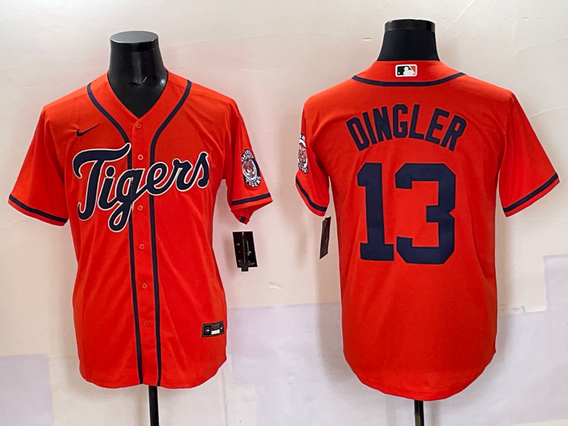 Men's Detroit Tigers Dillon Dingler Orange Limited Player Jersey