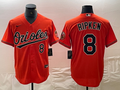 Men's Baltimore Orioles Cal Ripken Jr. Orange Replica Baseball Jersey