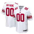Men's New York Giants White Custom Game Jersey