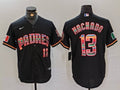 Men's San Diego Padres Manny Machado Black Player Game Jersey