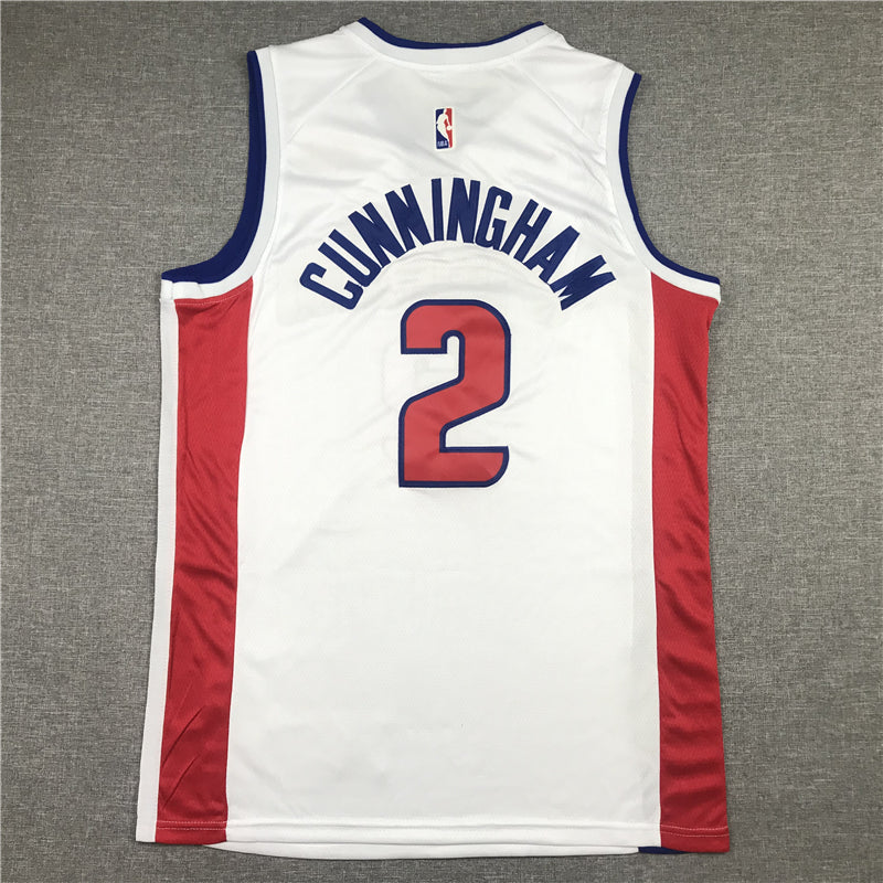 Men's Detroit Pistons Cade Cunningham White 2020/21 Swingman Fashion Jersey