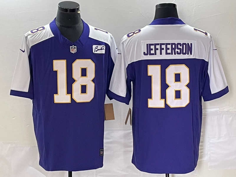 Men's Minnesota Vikings Justin Jefferson Purple Vapor F.U.S.E. Limited Jersey
