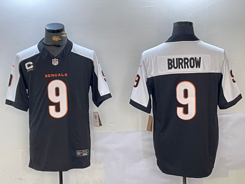 Men's Cincinnati Bengals Joe Burrow Black Player Jersey